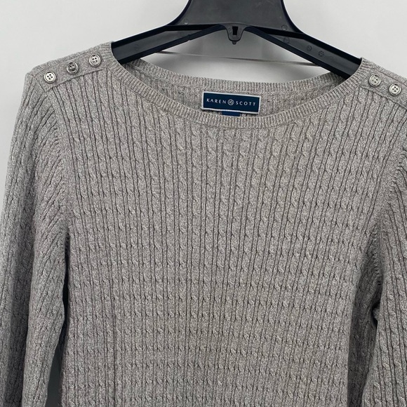 •Karen Scott• Women’s 3/4 length sleeve lightweight sweater blouse/top - Picture 3 of 6